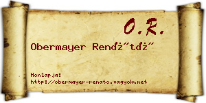 Obermayer Renátó névjegykártya